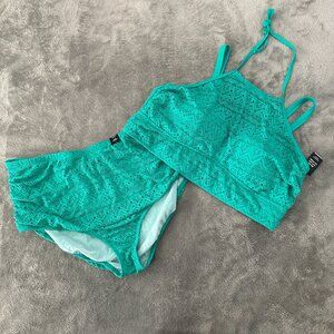 NWT Torrid Swimsuit Two Piece Bikini Women's size 4 4X Halter Top High Waisted